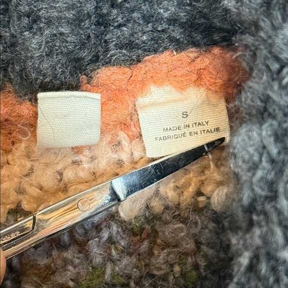 Moth Anthropologie Murray Striped Mohair Wool Turtleneck Chunky Sweater Small - Picture 3 of 6